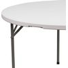 image:imageFlash Furniture Elon Commercial Grade 5Foot Round Granite White Plastic Folding TableWhite