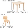 image:imageFlash Furniture Emmy 21875W x 26625L Rectangular Blue Plastic Height Adjustable Activity Table Set with 2 ChairsNatural