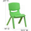 image:imageFlash Furniture Emmy 33 Round Natural Plastic Height Adjustable Activity Table Set with 4 ChairsGreen
