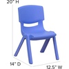 image:imageFlash Furniture Emmy 45 Round Green Plastic Height Adjustable Activity Table Set with 4 ChairsBlue