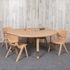 image:imageFlash Furniture Emmy 45 Round Green Plastic Height Adjustable Activity Table Set with 4 ChairsNatural