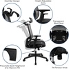 image:imageFlash Furniture Ergonomic Mesh Office Chair with SynchroTilt Pivot Adjustable Headrest Lumbar Support Coat Hanger and Adjustable Arms in GrayBlack