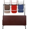 image:imageFlash Furniture Falon Chair and Table Combo Dolly with Steel Tubular Frame and Rubber Swivel Casters