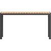 image:imageFlash Furniture Finch Commercial Grade Outdoor Dining Table 55 x 31 with Faux Teak Poly Slats and Metal Frame NaturalGrayNatural TopGray Frame