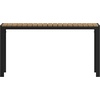 image:imageFlash Furniture Finch Commercial Grade Outdoor Dining Table 55 x 31 with Faux Teak Poly Slats and Metal Frame NaturalGrayNatural TopGray Frame