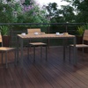 image:imageFlash Furniture Finch Commercial Grade Outdoor Dining Table 55 x 31 with Faux Teak Poly Slats and Metal Frame NaturalGrayNatural TopGray Frame