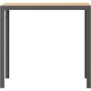 image:imageFlash Furniture Finch Commercial Grade Outdoor Dining Table 55 x 31 with Faux Teak Poly Slats and Metal Frame NaturalGrayNatural TopGray Frame