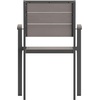 image:imageFlash Furniture Finch Commercial Grade Patio Chair with Arms Stackable Side Chair with Faux Teak Poly Slats and Metal Frame GrayGrayGrey