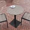 image:imageFlash Furniture Finch Commercial Grade Round 24 Table with Faux Teak Poly Slats and Steel Frame GrayGrayGray TopGray Frame