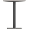 image:imageFlash Furniture Finch Commercial Grade Round 24 Table with Faux Teak Poly Slats and Steel Frame GrayGrayGray TopGray Frame