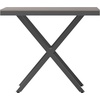 image:imageFlash Furniture Finch Commercial Grade XFrame Outdoor Dining Table 59 x 355 with Faux Teak Poly Slats and Metal Frame GrayGrayGray TopGray Frame