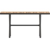 image:imageFlash Furniture Finch Commercial Grade XFrame Outdoor Dining Table 59 x 355 with Faux Teak Poly Slats and Metal Frame GrayGrayNatural TopGray Frame