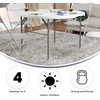 image:imageFlash Furniture Freeman 4 Round Plastic Folding Table with Carrying Handle Plastic Foldable Table for IndoorOutdoor Events White48 Round