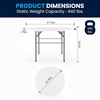 image:imageFlash Furniture Freeman 4 Round Plastic Folding Table with Carrying Handle Plastic Foldable Table for IndoorOutdoor Events White48 Round