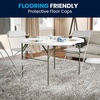 image:imageFlash Furniture Freeman 4 Round Plastic Folding Table with Carrying Handle Plastic Foldable Table for IndoorOutdoor Events White48 Round