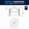 image:imageFlash Furniture Freeman 4 Round Plastic Folding Table with Carrying Handle Plastic Foldable Table for IndoorOutdoor Events White605 Round