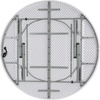 image:imageFlash Furniture Freeman 4 Round Plastic Folding Table with Carrying Handle Plastic Foldable Table for IndoorOutdoor Events White72 Round