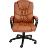 image:imageFlash Furniture Fundamentals Big amp Tall Swivel LeatherSoft Office and Gaming Chair Ergonomic Office Chair with Padded Armrests and Adjustable Height BlackBrown