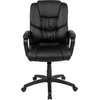 image:imageFlash Furniture Fundamentals Big amp Tall Swivel LeatherSoft Office and Gaming Chair Ergonomic Office Chair with Padded Armrests and Adjustable Height BlackBlack