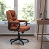 image:imageFlash Furniture Fundamentals Big amp Tall Swivel LeatherSoft Office and Gaming Chair Ergonomic Office Chair with Padded Armrests and Adjustable Height BlackBrown