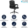 image:imageFlash Furniture Fundamentals Big amp Tall Swivel LeatherSoft Office and Gaming Chair Ergonomic Office Chair with Padded Armrests and Adjustable Height BlackBlack