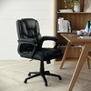 image:imageFlash Furniture Fundamentals Big amp Tall Swivel LeatherSoft Office and Gaming Chair Ergonomic Office Chair with Padded Armrests and Adjustable Height BlackBlack