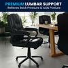 image:imageFlash Furniture Fundamentals Big amp Tall Swivel LeatherSoft Office and Gaming Chair Ergonomic Office Chair with Padded Armrests and Adjustable Height BlackBlack
