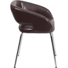 image:imageFlash Furniture Fusion Series LeatherSoft Upholstered Side Reception Chair Retro Padded Lounge Chair for Living Room or Office WhiteBrown