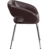 image:imageFlash Furniture Fusion Series LeatherSoft Upholstered Side Reception Chair Retro Padded Lounge Chair for Living Room or Office WhiteBrown