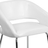 image:imageFlash Furniture Fusion Series LeatherSoft Upholstered Side Reception Chair Retro Padded Lounge Chair for Living Room or Office WhiteWhite