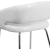 image:imageFlash Furniture Fusion Series LeatherSoft Upholstered Side Reception Chair Retro Padded Lounge Chair for Living Room or Office WhiteWhite