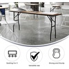 image:imageFlash Furniture Gael 6 Wood Folding Training and Event Table Rectangular Folding Training Table with Smooth Clear Coated Finished Top Natural