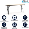 image:imageFlash Furniture Gael 6 Wood Folding Training and Event Table Rectangular Folding Training Table with Smooth Clear Coated Finished Top Natural