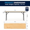 image:imageFlash Furniture Gael 6 Wood Folding Training and Event Table Rectangular Folding Training Table with Smooth Clear Coated Finished Top Natural