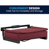 image:imageFlash Furniture Grandstand Portable Stadium Seat for Bleachers or Benches Folding Padded Stadium Chair with Carrying Handle 500 lb Weight Capacity PurpleMaroon