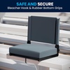 image:imageFlash Furniture Grandstand Portable Stadium Seat for Bleachers or Benches Folding Padded Stadium Chair with Carrying Handle 500 lb Weight Capacity PurpleDark Blue