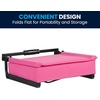 image:imageFlash Furniture Grandstand Portable Stadium Seat for Bleachers or Benches Folding Padded Stadium Chair with Carrying Handle 500 lb Weight Capacity PurplePink
