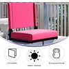 image:imageFlash Furniture Grandstand Portable Stadium Seat for Bleachers or Benches Folding Padded Stadium Chair with Carrying Handle 500 lb Weight Capacity PurplePink