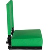 image:imageFlash Furniture Grandstand Portable Stadium Seat for Bleachers or Benches Folding Padded Stadium Chair with Carrying Handle 500 lb Weight Capacity PurpleBright Green