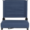 image:imageFlash Furniture Grandstand Portable Stadium Seat for Bleachers or Benches Folding Padded Stadium Chair with Carrying Handle 500 lb Weight Capacity PurpleNavy Blue