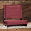 image:imageFlash Furniture Grandstand Portable Stadium Seat for Bleachers or Benches Folding Padded Stadium Chair with Carrying Handle 500 lb Weight Capacity PurpleMaroon