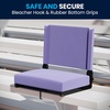 image:imageFlash Furniture Grandstand Portable Stadium Seat for Bleachers or Benches Folding Padded Stadium Chair with Carrying Handle 500 lb Weight Capacity PurplePurple