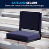 image:imageFlash Furniture Grandstand Portable Stadium Seat for Bleachers or Benches Folding Padded Stadium Chair with Carrying Handle 500 lb Weight Capacity PurpleNavy