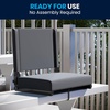 image:imageFlash Furniture Grandstand Portable Stadium Seat for Bleachers or Benches Folding Padded Stadium Chair with Carrying Handle 500 lb Weight Capacity PurpleGrey