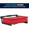 image:imageFlash Furniture Grandstand Portable Stadium Seat for Bleachers or Benches Folding Padded Stadium Chair with Carrying Handle 500 lb Weight Capacity PurpleRed