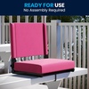 image:imageFlash Furniture Grandstand Portable Stadium Seat for Bleachers or Benches Folding Padded Stadium Chair with Carrying Handle 500 lb Weight Capacity PurplePink