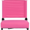 image:imageFlash Furniture Grandstand Portable Stadium Seat for Bleachers or Benches Folding Padded Stadium Chair with Carrying Handle 500 lb Weight Capacity PurplePink