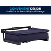 image:imageFlash Furniture Grandstand Portable Stadium Seat for Bleachers or Benches Folding Padded Stadium Chair with Carrying Handle 500 lb Weight Capacity PurpleNavy