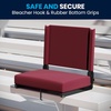 image:imageFlash Furniture Grandstand Portable Stadium Seat for Bleachers or Benches Folding Padded Stadium Chair with Carrying Handle 500 lb Weight Capacity PurpleMaroon