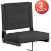 image:imageFlash Furniture Grandstand Portable Stadium Seat for Bleachers or Benches Folding Padded Stadium Chair with Carrying Handle 500 lb Weight Capacity PurpleBlack